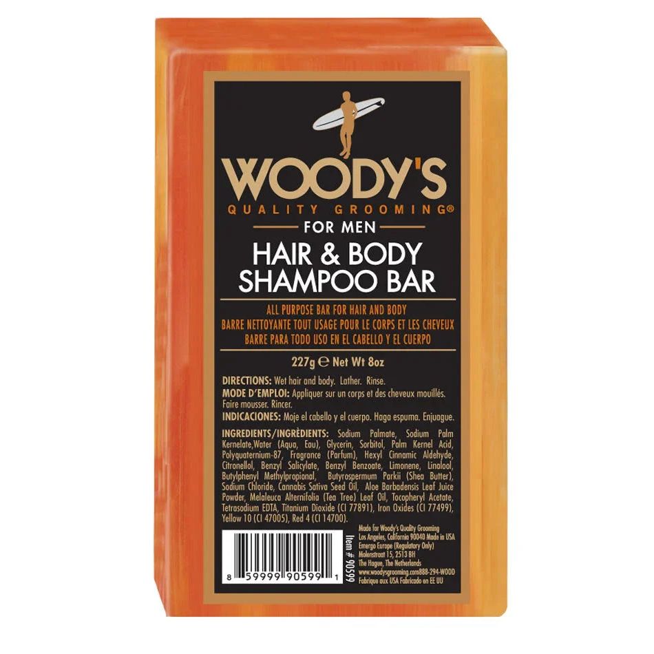 Orange Woody's Hair and Body Shampoo Bar 8 oz package