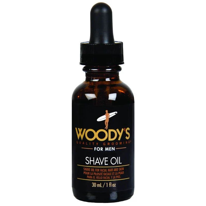 Amber Woody's Shave Oil 1 oz dropper bottle