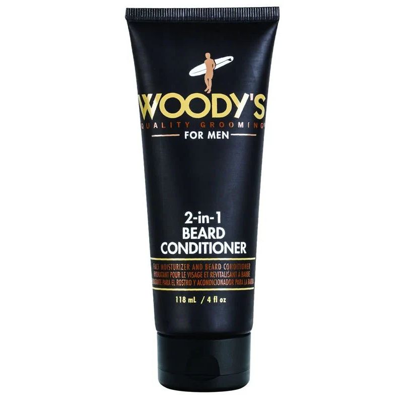 Black Woody's 2-in-1 Beard Conditioner 4 oz squeeze tube