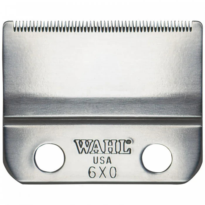 Silver Wahl 2105 6x0 Balding clipper blade, front view