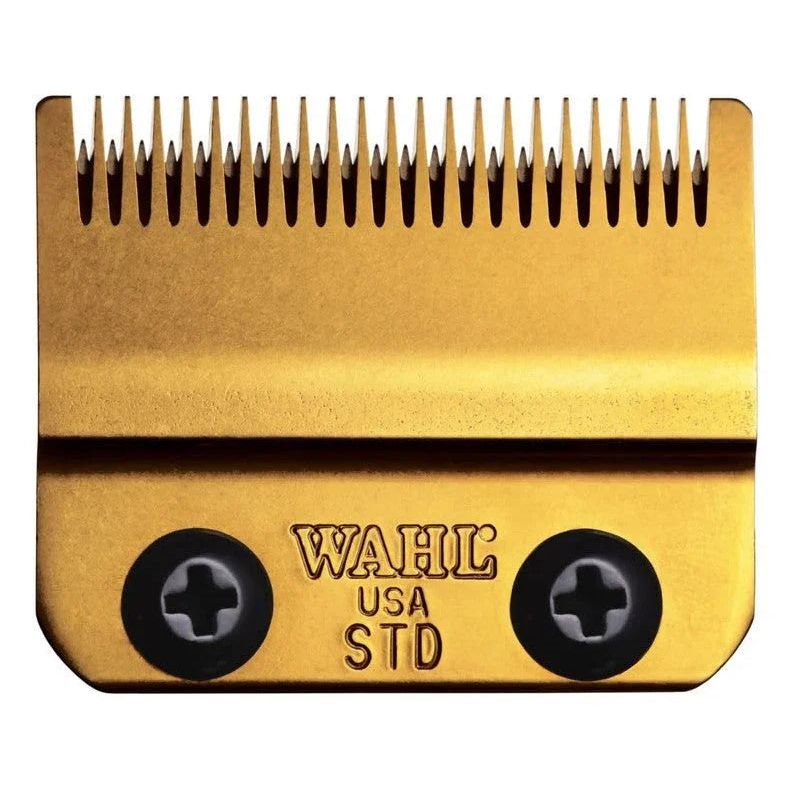 Gold Wahl 2161-700 stagger-tooth replacement clipper blade, front view