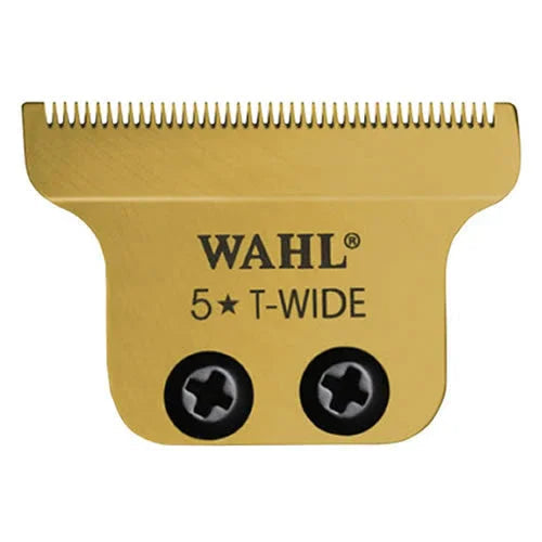 Gold Wahl 2215-700 extra-wide T-blade replacement set, front view