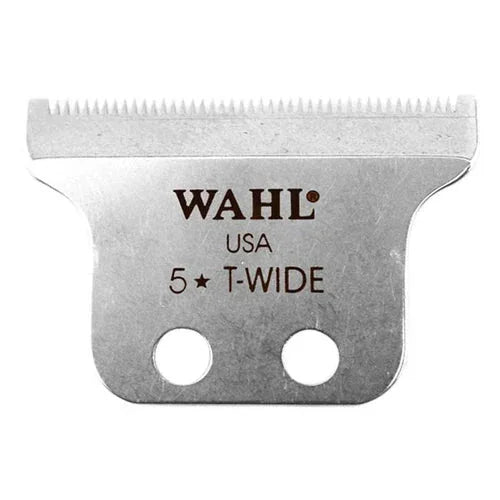 Silver Wahl 2215 extra-wide T-Wide trimmer blade, front view