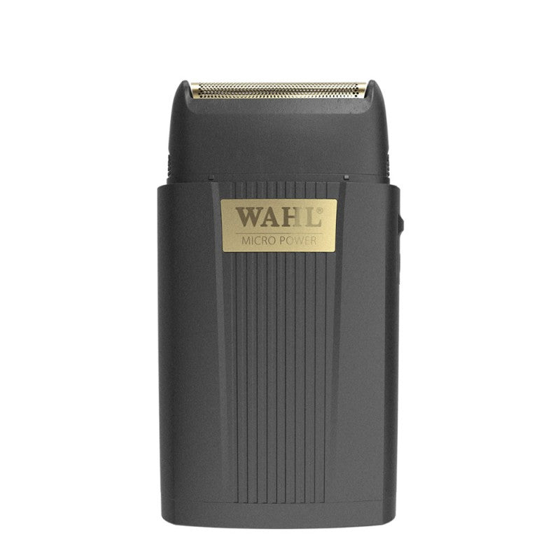Black Wahl Micro Power 3027017 single-foil shaver, front view