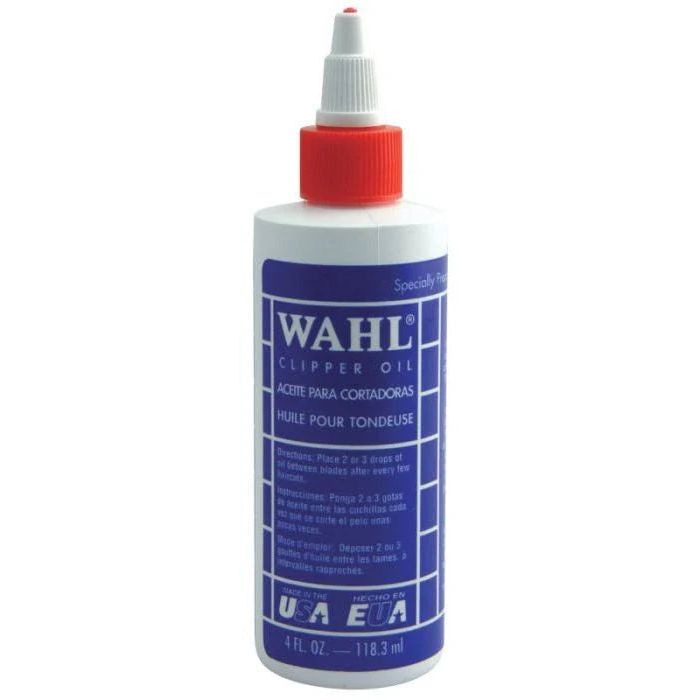 Blue and white Wahl Clipper Oil 4 oz bottle 3310