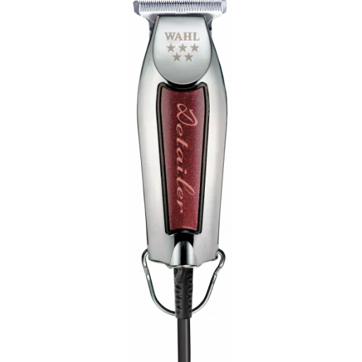 Silver-and-burgundy Wahl 5 Star Detailer 08081 corded trimmer, front view