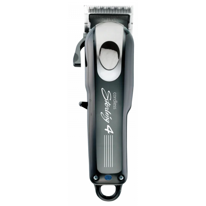 Black-and-silver Wahl Cordless Sterling 4 model 08481 clipper, front view