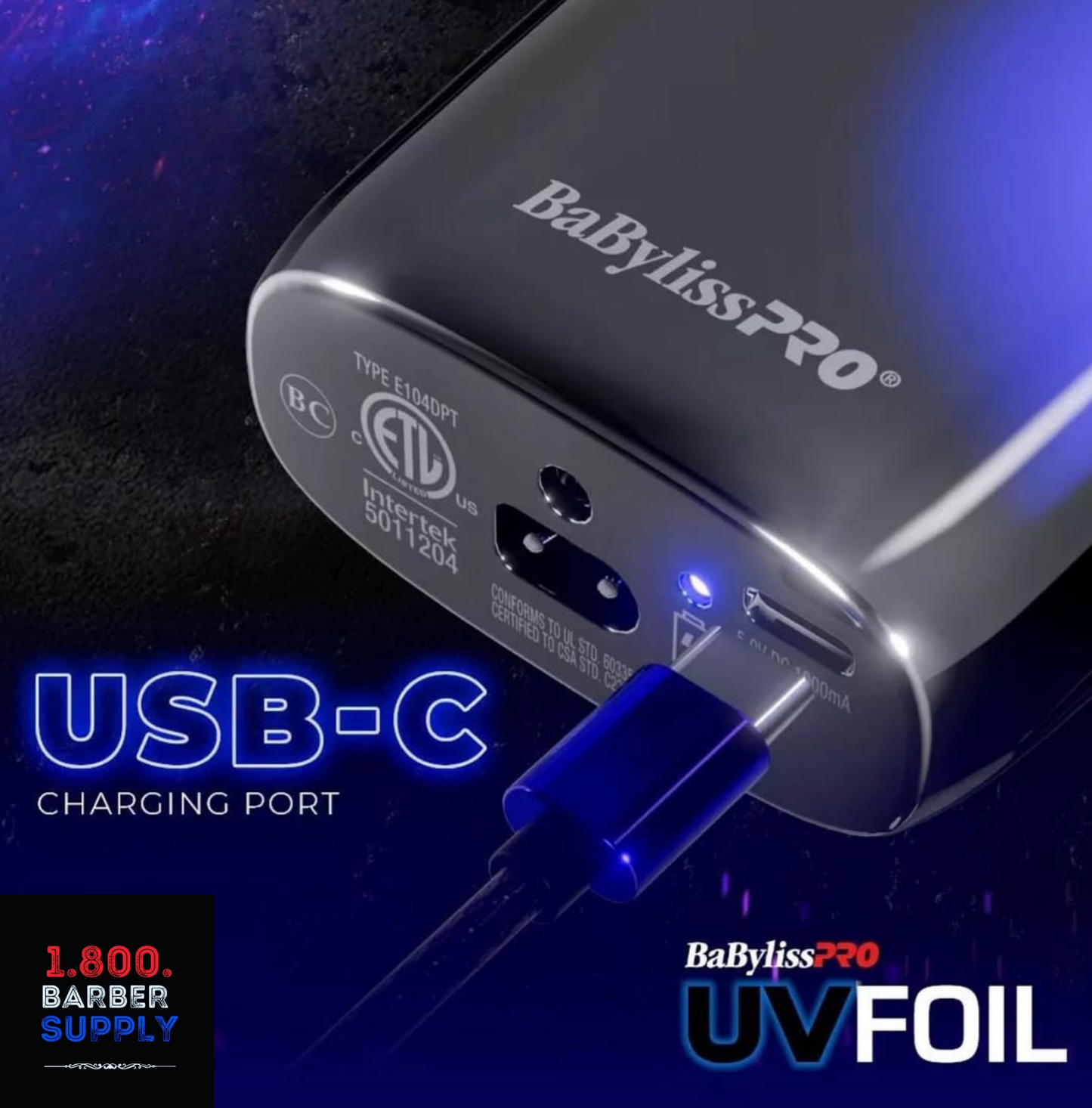 #FXLFS1 BABYLISSPRO UV SINGLE-FOIL SHAVER W/ FREE REPLACEMENT FOIL & CUTTER
