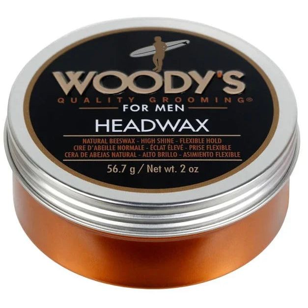 Amber Woody's Styling Head Wax 2 oz jar with silver lid
