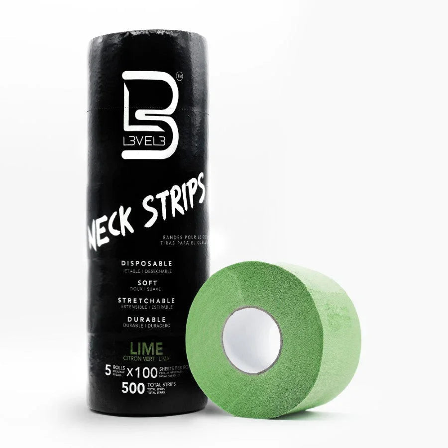 L3vel3 Neck Strips - Lime - 5 Rolls 100 Strips/Roll