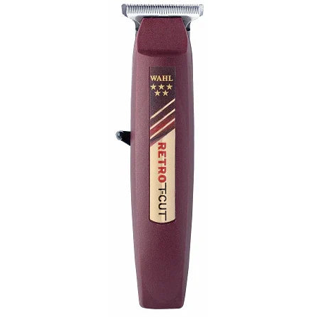 Burgundy Wahl 5 Star Retro T-Cut 08412 cordless trimmer, front view