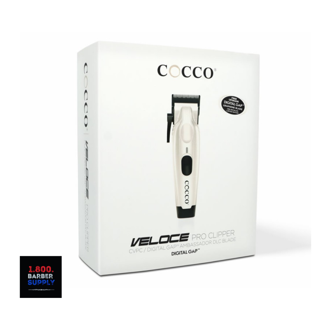 COCCO PRO VELOCE CLIPPER - WHITE + CHOICE OF FREE BLADE