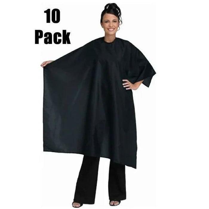 Whisper Styling Cape Black w/ Snap 10pk #199S-BLK-10PK