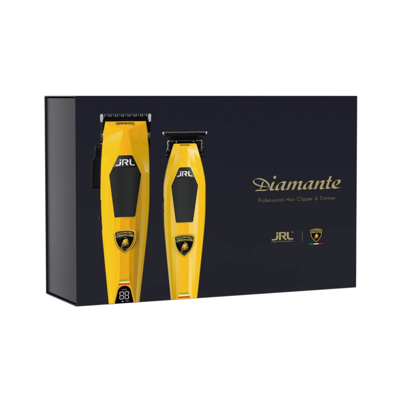 Yellow JRL Lamborghini Diamante DI2025Y clipper and trimmer set with retail box