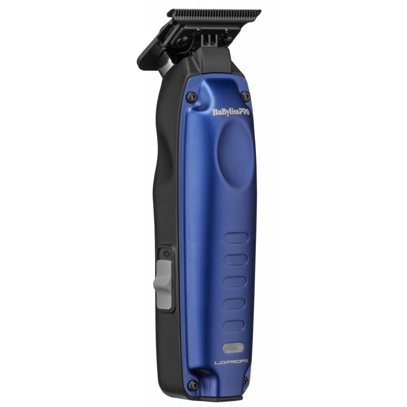 BaBylissPRO FX72 blue Compact LO-PROFX trimmer, angled rear view