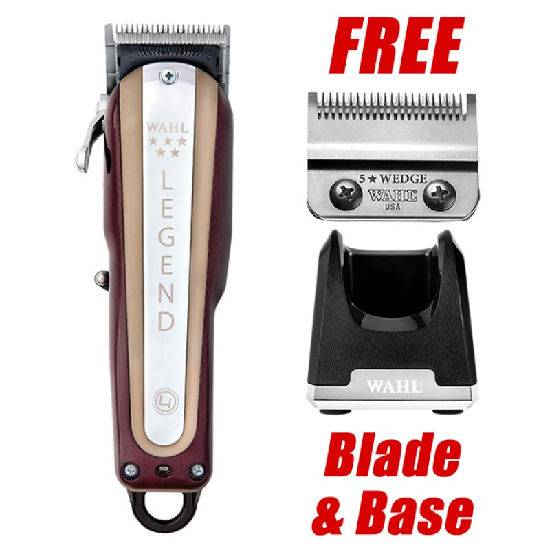 #08594 WAHL 5 STAR CORDLESS LEGEND CLIPPER W/ FREE REPLACEMENT BLADE & CHARGE STAND