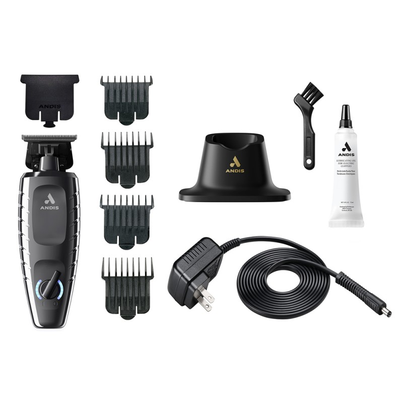 Andis GTX-EXO II kit with four guards, stand, adapter, oil and cleaning brush