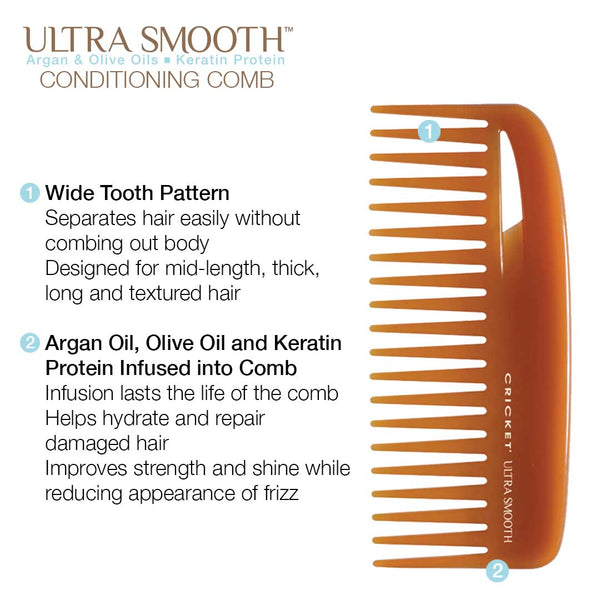 Cricket Ultra Smooth Conditioning Comb #5515132 - features