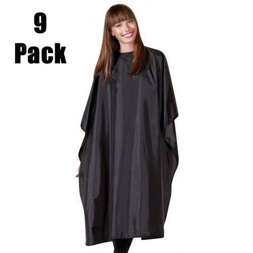 Betty Dain 959S-9PK black nylon all-purpose cape nine-pack