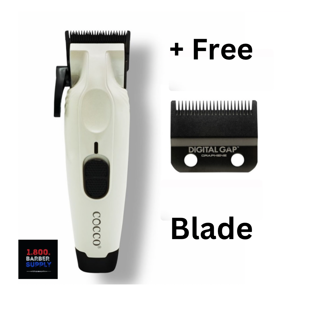 COCCO PRO VELOCE CLIPPER - WHITE + CHOICE OF FREE BLADE