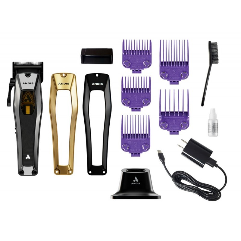 Andis reCON 562257 clipper kit with housings, magnetic guards, stand, adapter, oil and brush