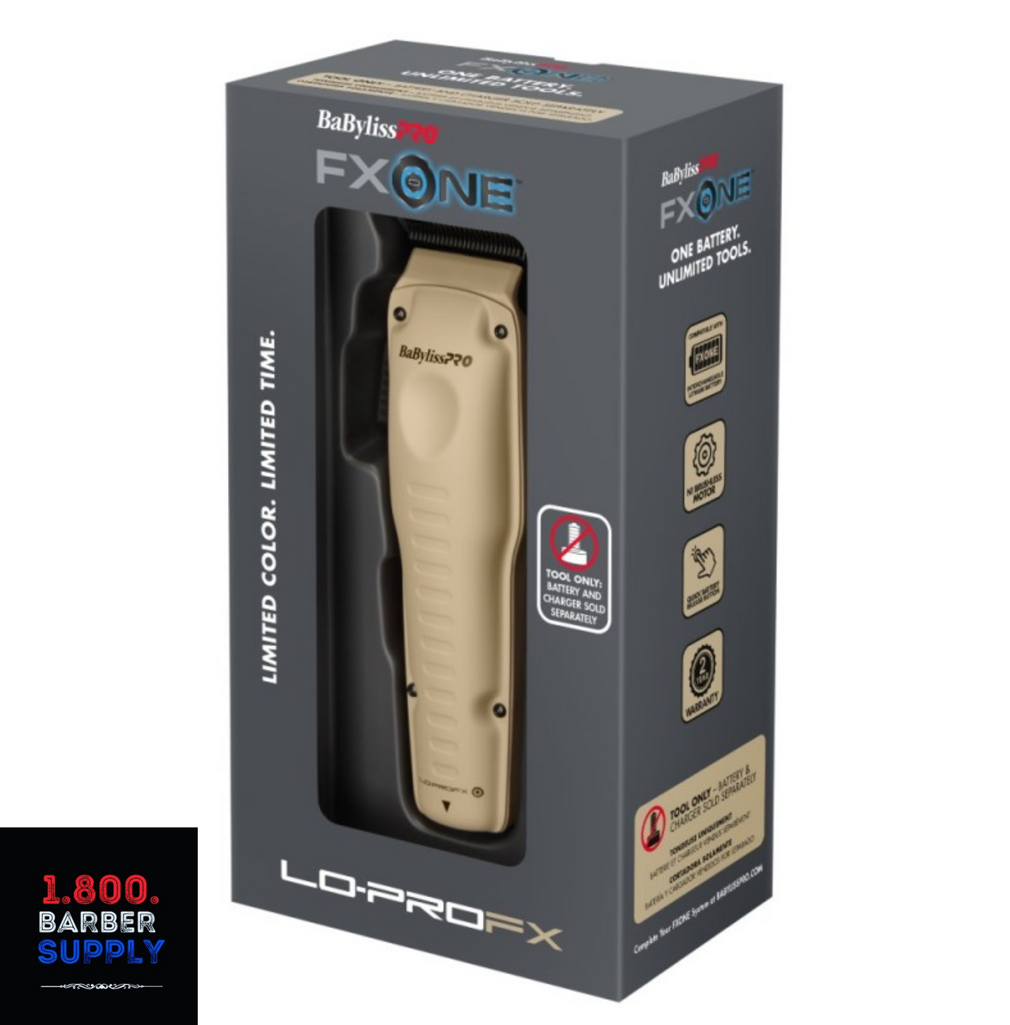 BABYLISSPRO® FXONE™ LO-PROFX LIMITED EDITION SAND CLIPPER (TOOL ONLY) FX829SDLT