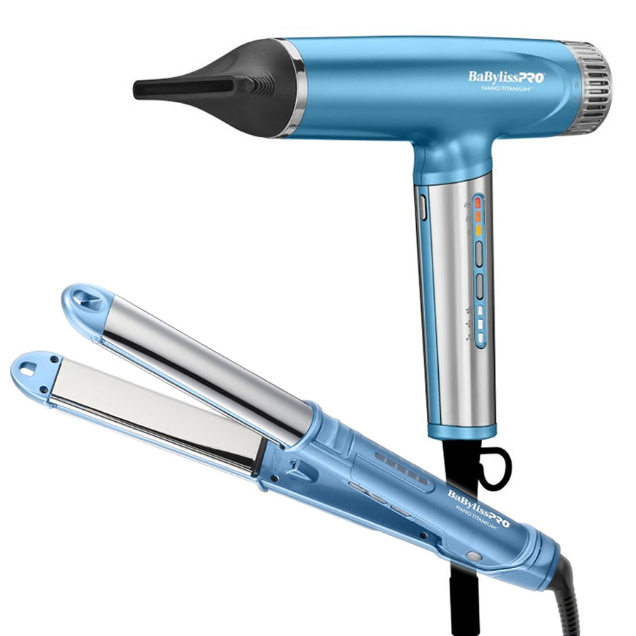 BaBylissPRO BNTPP94 Nano Light dryer and Ultra-Sleek iron set