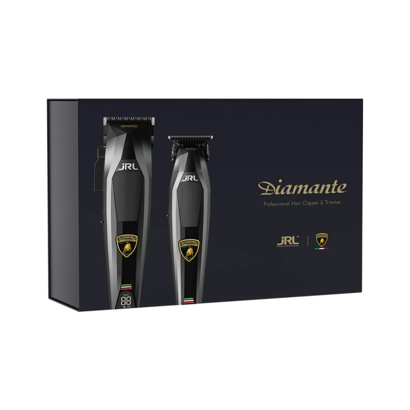 Black JRL Lamborghini Diamante DI2025B clipper and trimmer set with retail box