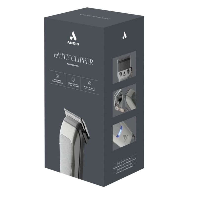 #86100 ANDIS REVITE CLIPPER W/ TAPER BLADE - GREY