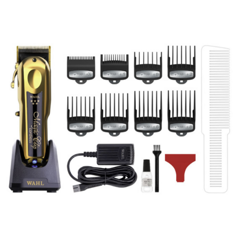 #8148-700 WAHL 5-STAR CORDLESS MAGIC CLIP GOLD W/ FREE BLADE & CHARGING STAND