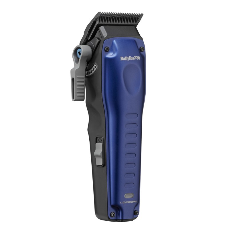 BaBylissPRO FX82 blue Compact LO-PROFX clipper, right three-quarter view
