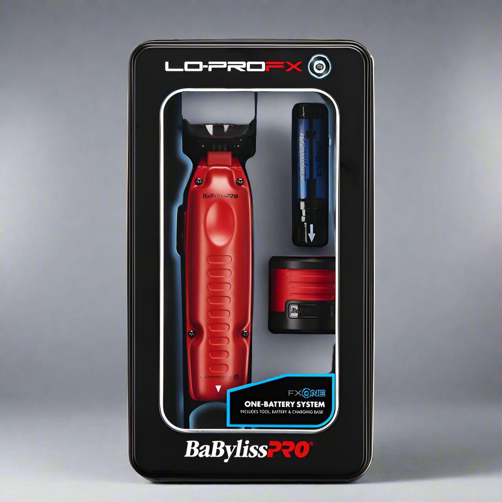 #FX729MR BabylissPro FXONE LO-PROFX Matte Red Trimmer + FREE BATTERY