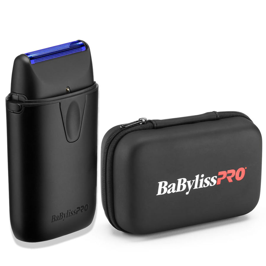 BaBylissPRO UV Single-Foil Shaver FXLFS1MB with Carrying Case — product and package view