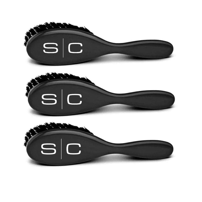 Three black StyleCraft Fresh Cut brushes with soft oval bristles