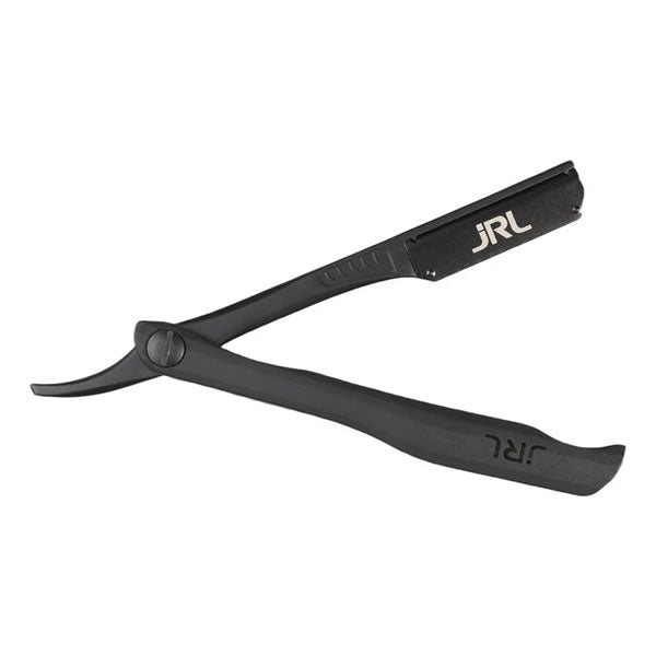 Open black JRL magnetic straight-edge razor holder