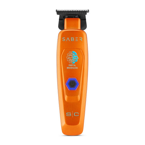 Orange StyleCraft Saber SC421O cordless trimmer, front view