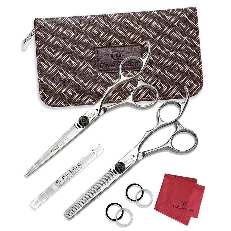Olivia Garden Silkcut XL Shear & Thinner Case Deal #SK-C02XL