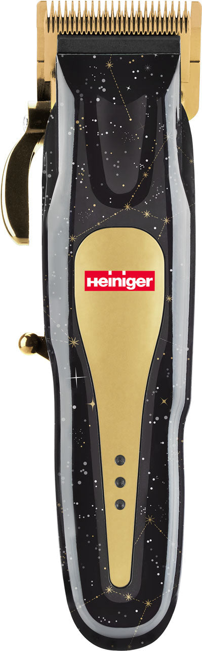 Black-and-gold Heiniger Tauro 710-327 adjustable clipper, front view