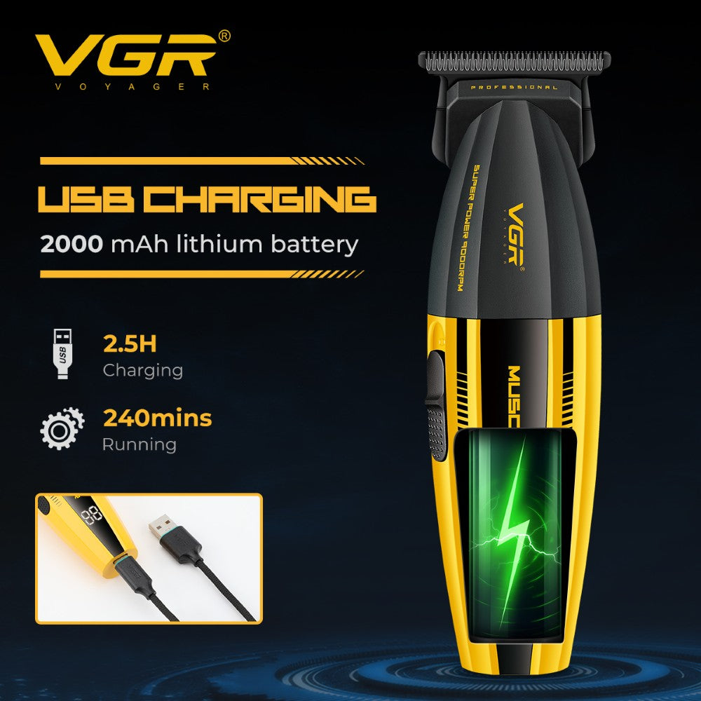 VGR V-285T Muscular Compact Trimmer | Black/Yellow — additional view