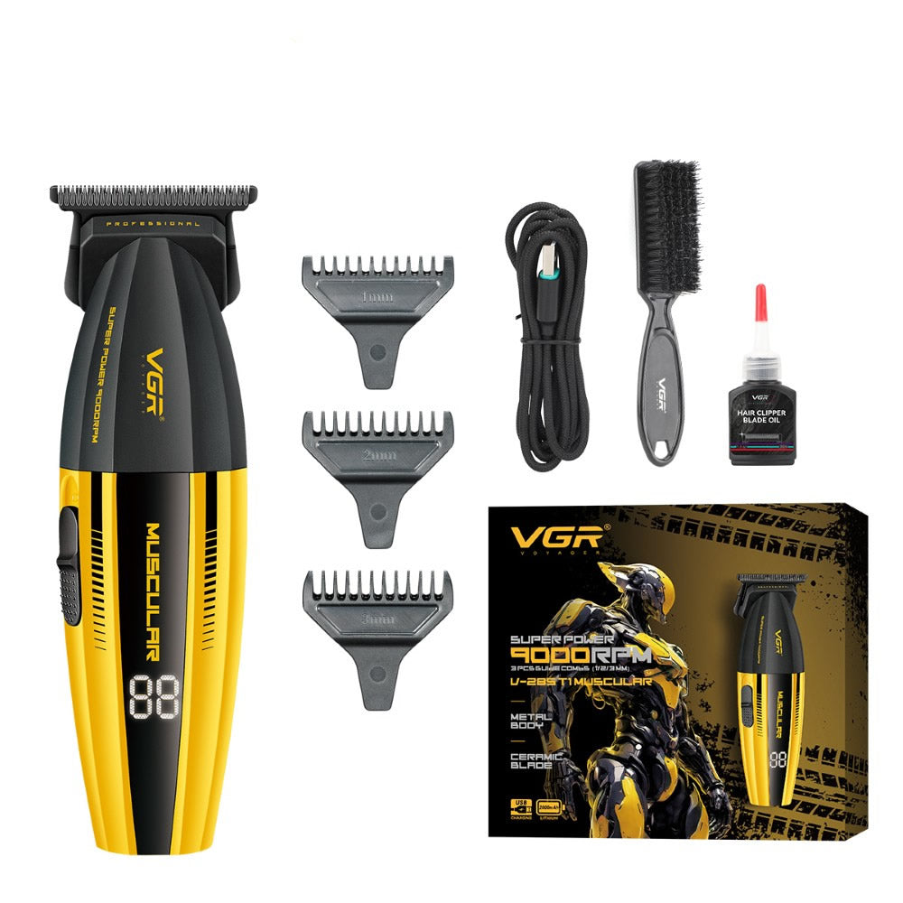 VGR V-285T Muscular Compact Trimmer | Black/Yellow — included items