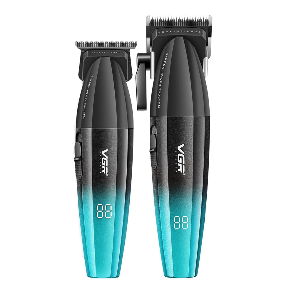 VGR V-640S2 Pro Clipper & Trimmer Combo | Green — product view