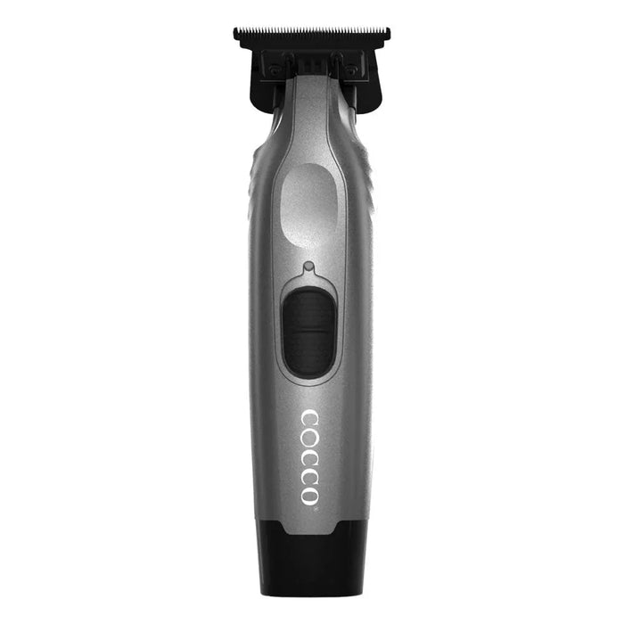 Grey Cocco Veloce Pro cordless trimmer shown from front and rear