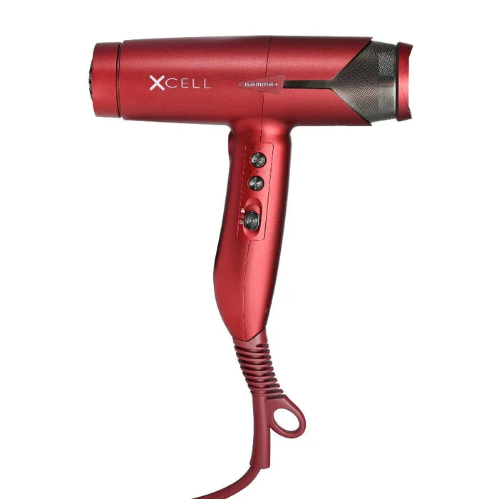Red Gamma+ XCell professional ionic hair dryer, side view