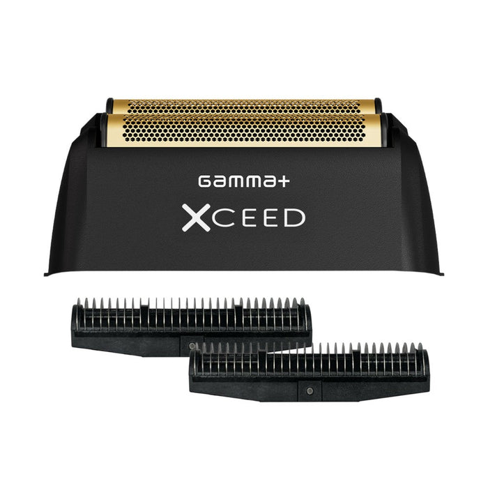Black and gold Gamma+ GP556B Xceed foil head with two cutters