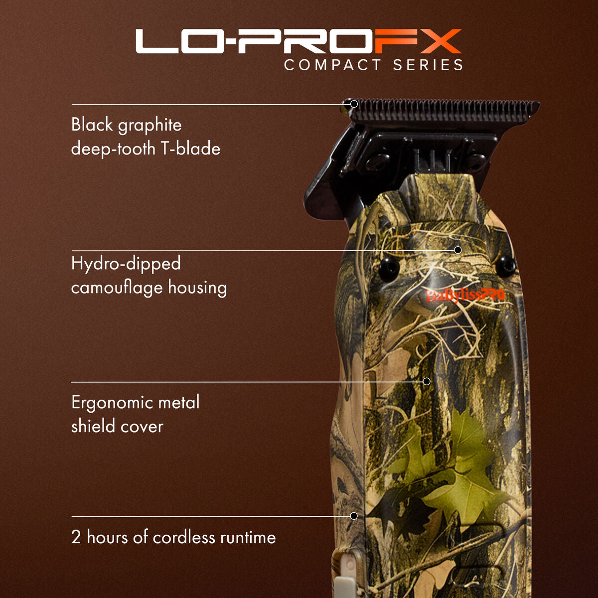 BaBylissPRO FX72CAM Compact Camo Trimmer — feature illustration 2
