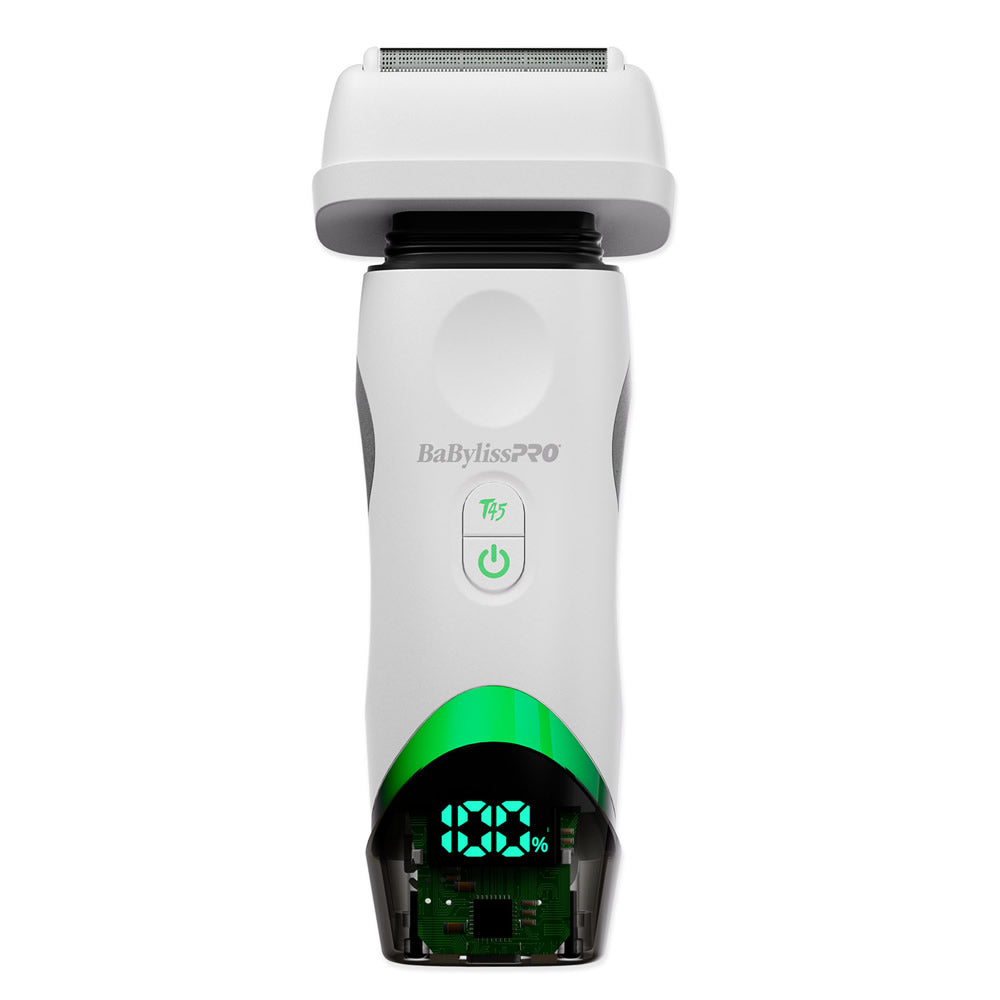 BaBylissPRO x Tomb45 White Double-Foil Shaver #FXT45FSTW — front or supplied-set view