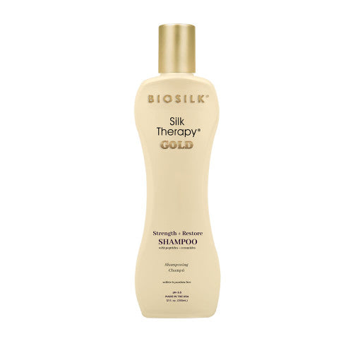BioSilk Silk Therapy Gold Strength + Restore Shampoo 12 oz — supplied product