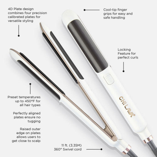 CHI LAVA 4D 1-inch Hairstyling Iron GF8822 — controls and features view