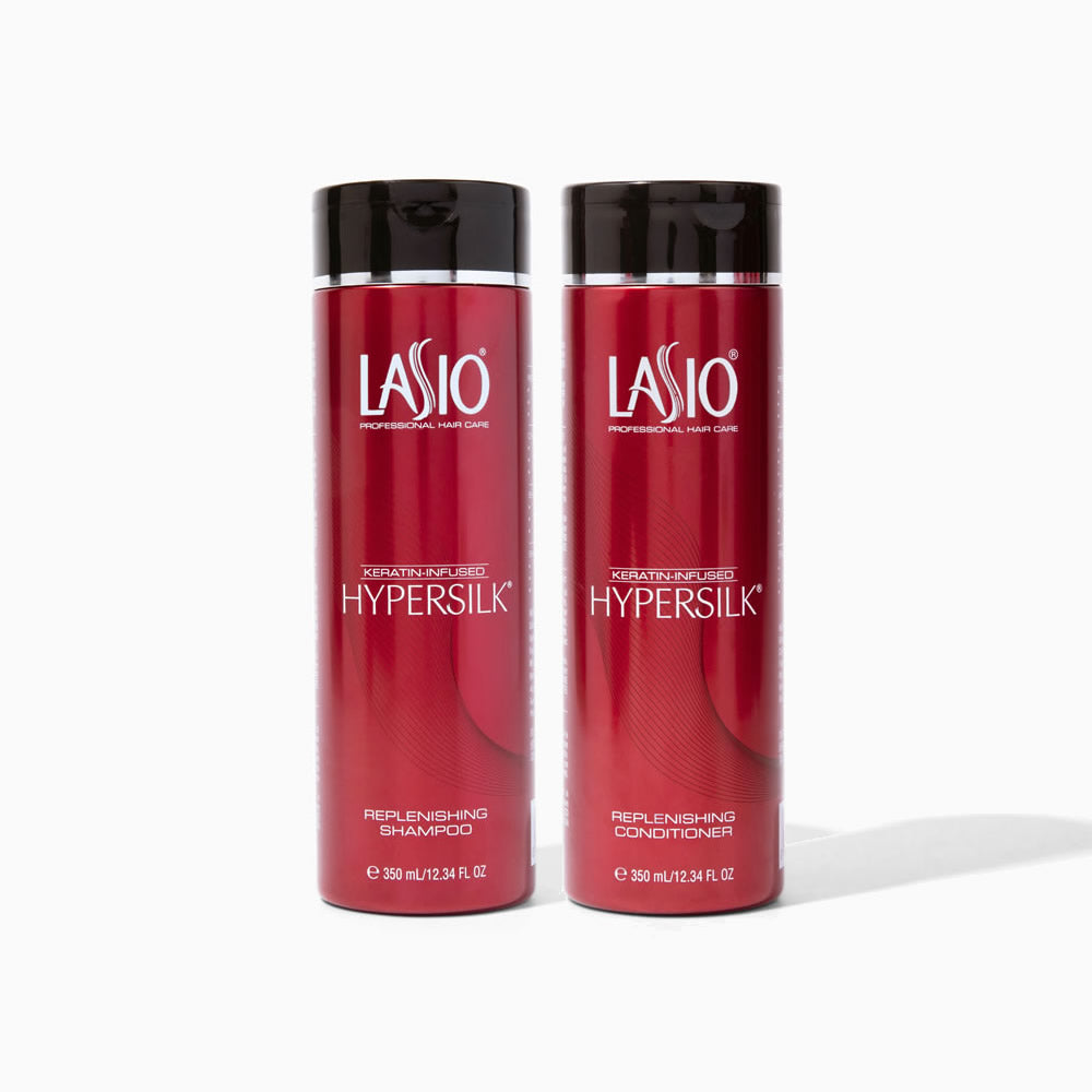 Lasio Hypersilk Replenishing Shampoo & Conditioner 12 oz Duo — supplied product or kit packaging